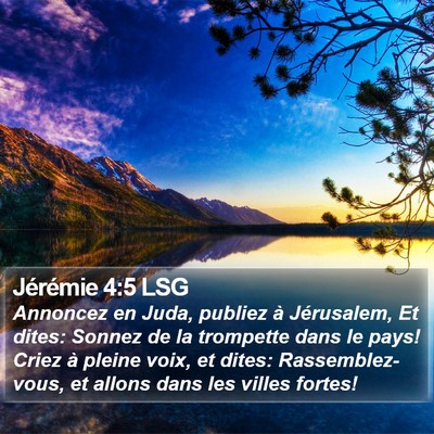 Jérémie 4:5 LSG Bible Verse Image