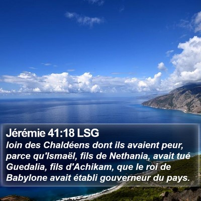 Jérémie 41:18 LSG Bible Verse Image