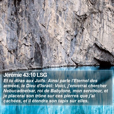 Jérémie 43:10 LSG Bible Verse Image