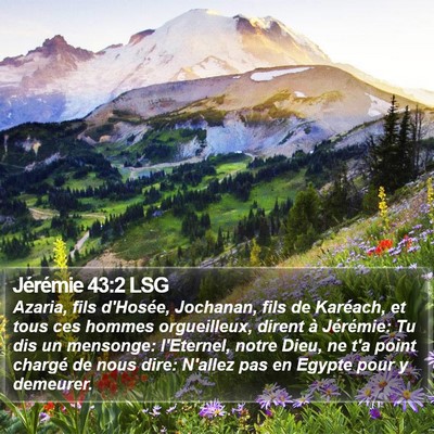 Jérémie 43:2 LSG Bible Verse Image