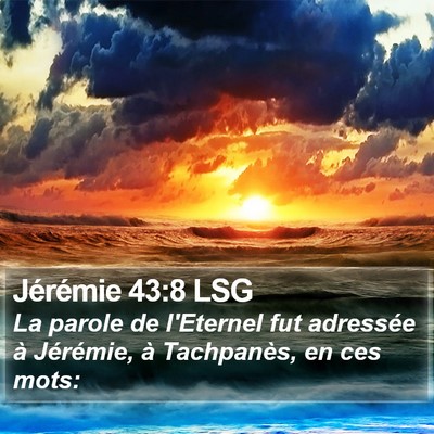 Jérémie 43:8 LSG Bible Verse Image