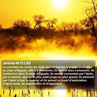Jérémie 44:12 LSG Bible Verse Image
