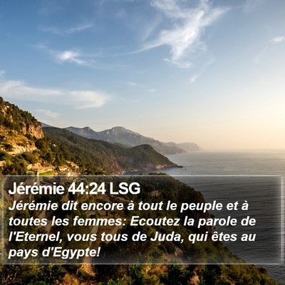 Jérémie 44:24 LSG Bible Verse Image