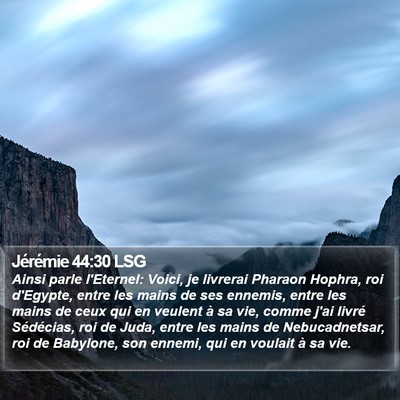 Jérémie 44:30 LSG Bible Verse Image