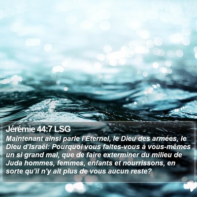 Jérémie 44:7 LSG Bible Verse Image
