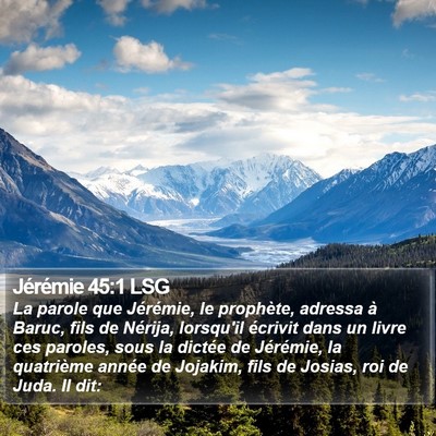 Jérémie 45:1 LSG Bible Verse Image