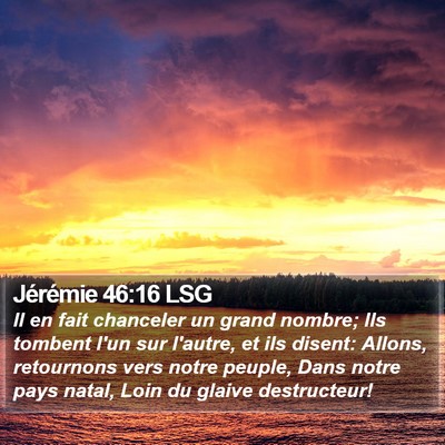Jérémie 46:16 LSG Bible Verse Image