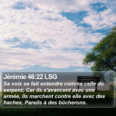 Jérémie 46:22 LSG Bible Verse Image