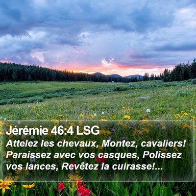 Jérémie 46:4 LSG Bible Verse Image