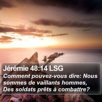 Jérémie 48:14 LSG Bible Verse Image