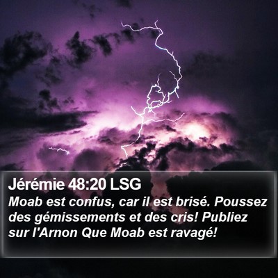 Jérémie 48:20 LSG Bible Verse Image