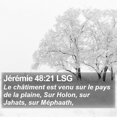 Jérémie 48:21 LSG Bible Verse Image