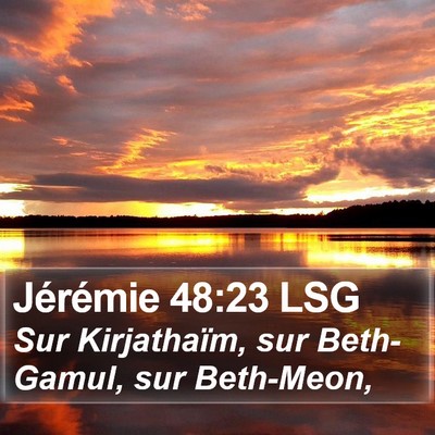 Jérémie 48:23 LSG Bible Verse Image