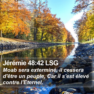Jérémie 48:42 LSG Bible Verse Image
