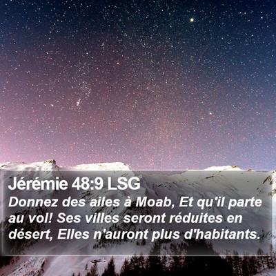 Jérémie 48:9 LSG Bible Verse Image