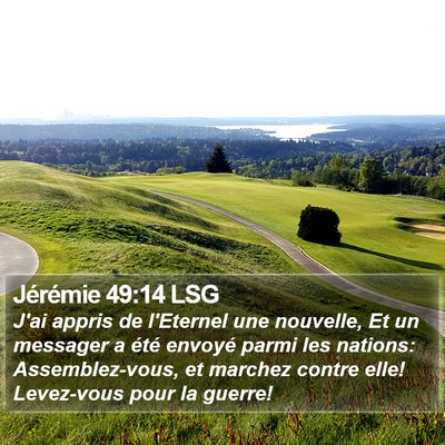 Jérémie 49:14 LSG Bible Verse Image
