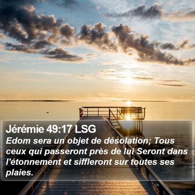 Jérémie 49:17 LSG Bible Verse Image