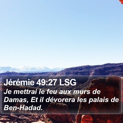 Jérémie 49:27 LSG Bible Verse Image