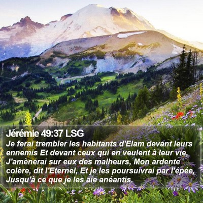 Jérémie 49:37 LSG Bible Verse Image