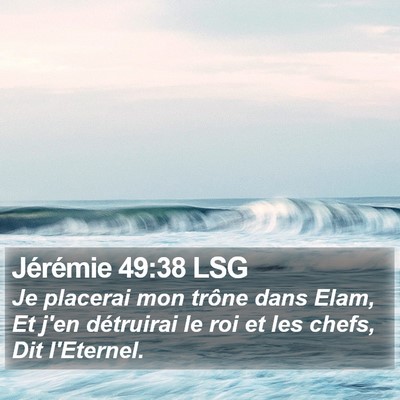 Jérémie 49:38 LSG Bible Verse Image