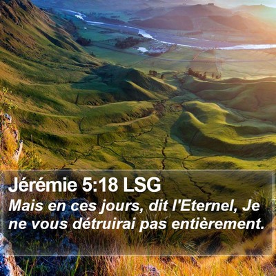 Jérémie 5:18 LSG Bible Verse Image