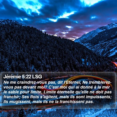 Jérémie 5:22 LSG Bible Verse Image
