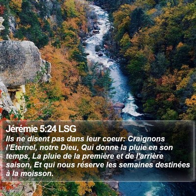Jérémie 5:24 LSG Bible Verse Image