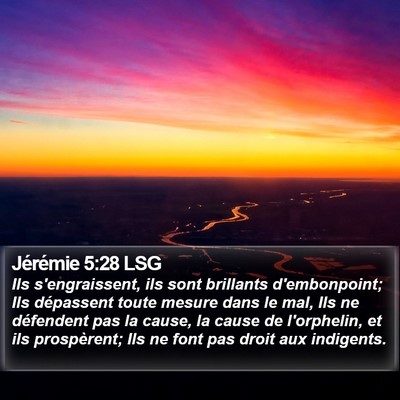Jérémie 5:28 LSG Bible Verse Image