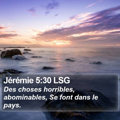 Jérémie 5:30 LSG Bible Verse Image