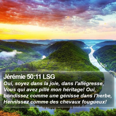 Jérémie 50:11 LSG Bible Verse Image