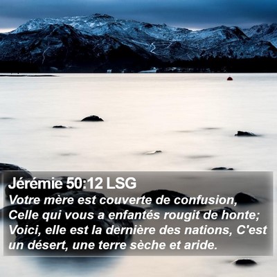 Jérémie 50:12 LSG Bible Verse Image