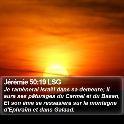 Jérémie 50:19 LSG Bible Verse Image
