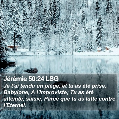 Jérémie 50:24 LSG Bible Verse Image