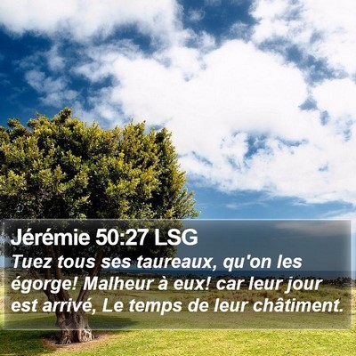 Jérémie 50:27 LSG Bible Verse Image