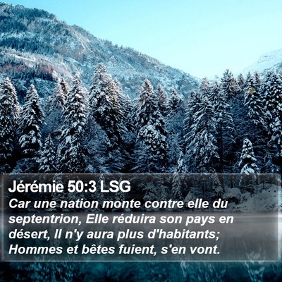 Jérémie 50:3 LSG Bible Verse Image