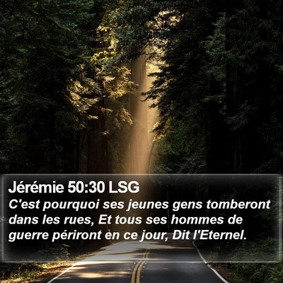 Jérémie 50:30 LSG Bible Verse Image