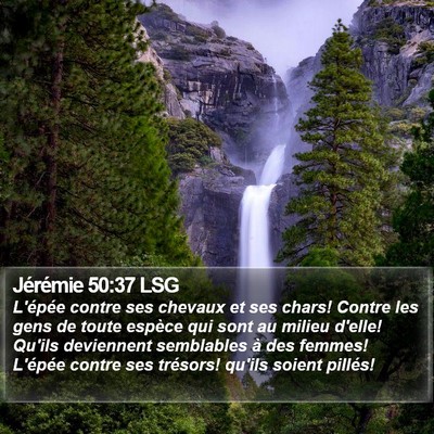 Jérémie 50:37 LSG Bible Verse Image