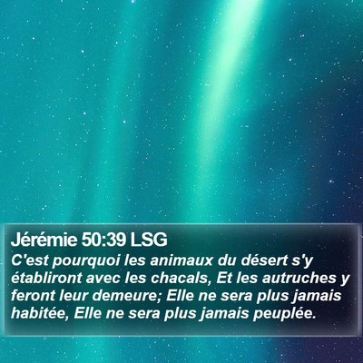 Jérémie 50:39 LSG Bible Verse Image