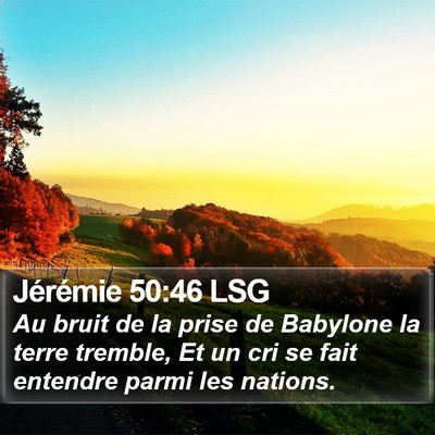 Jérémie 50:46 LSG Bible Verse Image
