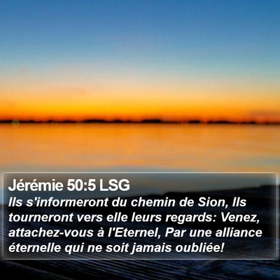 Jérémie 50:5 LSG Bible Verse Image