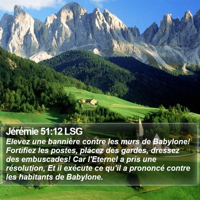 Jérémie 51:12 LSG Bible Verse Image