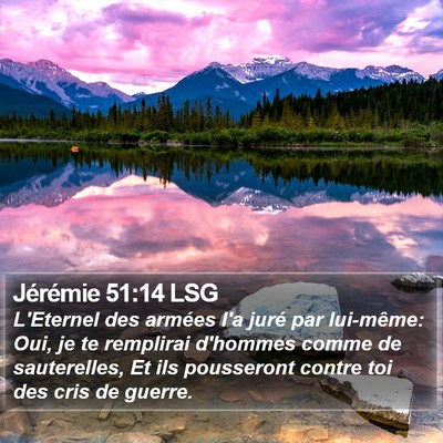 Jérémie 51:14 LSG Bible Verse Image
