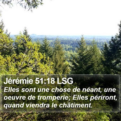 Jérémie 51:18 LSG Bible Verse Image