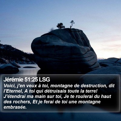 Jérémie 51:25 LSG Bible Verse Image