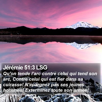 Jérémie 51:3 LSG Bible Verse Image