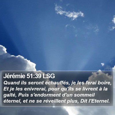 Jérémie 51:39 LSG Bible Verse Image