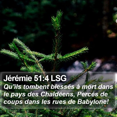 Jérémie 51:4 LSG Bible Verse Image