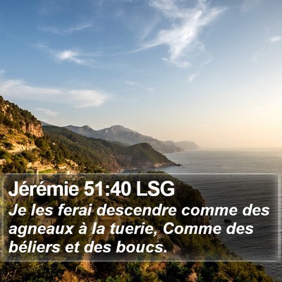 Jérémie 51:40 LSG Bible Verse Image