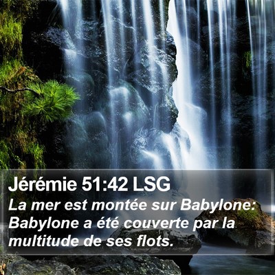 Jérémie 51:42 LSG Bible Verse Image