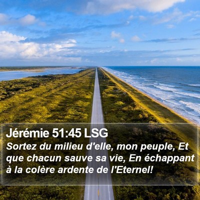 Jérémie 51:45 LSG Bible Verse Image